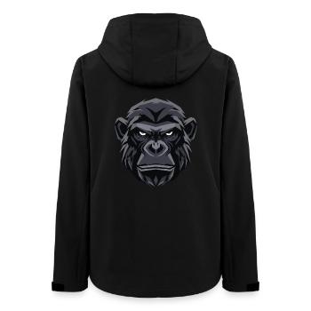 Geometrischer Gorillakopf - Frauen Recycelte Softshelljacke von Stanley/Stella - Schwarz - Hinten - AI Model Female 172 light (172cm)
