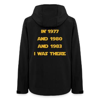ICH WAR DABEI 77 80 83 - Frauen Recycelte Softshelljacke von Stanley/Stella - Schwarz - Hinten - AI Model Female 172 light (172cm)