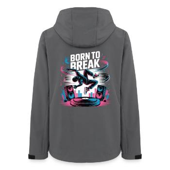 Streetdance Beat – Urban DJ Musik Design - Frauen Recycelte Softshelljacke von Stanley/Stella - Anthrazit - Hinten - AI Model Female 172 light (172cm)
