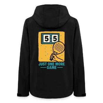 Padel juste un jeu de plus Tennis drôle - Veste softshell femme recyclée Stanley/Stella - noir - Dos - AI Model Female 172 light (172cm)