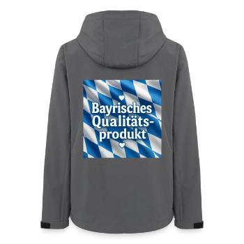 Bayrisches Qualitätsprodukt – Bayern Design Herz - Frauen Recycelte Softshelljacke von Stanley/Stella - Anthrazit - Hinten - AI Model Female 172 light (172cm)