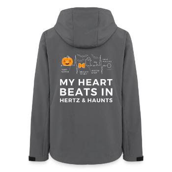 Lustige Wissenschaft und Technik Halloween TShirt - Frauen Recycelte Softshelljacke von Stanley/Stella - Anthrazit - Hinten - AI Model Female 172 light (172cm)