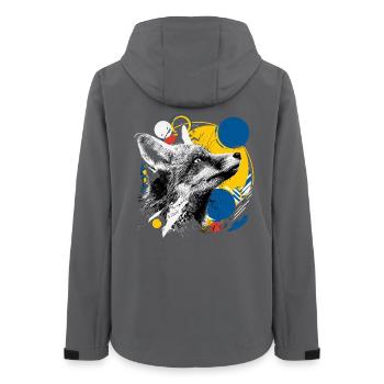 Künstlerischer Fuchs Naturliebhaber - Frauen Recycelte Softshelljacke von Stanley/Stella - Anthrazit - Hinten - AI Model Female 172 light (172cm)