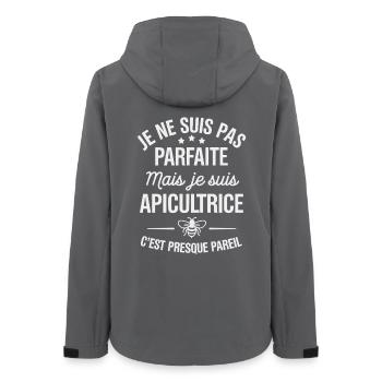 I'm not perfect but I'm a beekeeper - Women’s Recycled Softshell Jacket by Stanley/Stella - anthracite - Back - AI Model Female 172 light (172cm)