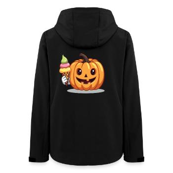 Süßer Grusel Kürbis mit Eiswaffel - Frauen Recycelte Softshelljacke von Stanley/Stella - Schwarz - Hinten - AI Model Female 172 light (172cm)