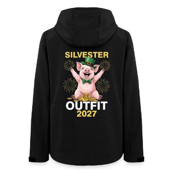 Silvester Outfit 2026 - Frauen Recycelte Softshelljacke von Stanley/Stella - Schwarz - Hinten - AI Model Female 172 light (172cm)