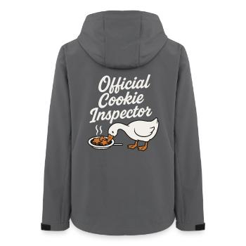 Inspecteur de Cookie Officiel Oie Noël Drôle - Veste softshell femme recyclée Stanley/Stella - charbon - Dos - AI Model Female 172 light (172cm)