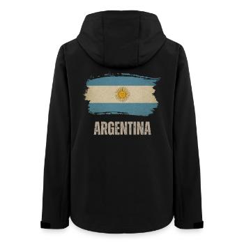Vintage Argentinien, Flagge von Argentinien - Frauen Recycelte Softshelljacke von Stanley/Stella - Schwarz - Hinten - AI Model Female 172 light (172cm)
