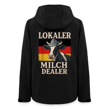 Dairy Farmer Farming Cow Lover Farmer - Women’s Recycled Softshell Jacket by Stanley/Stella - black - Back - AI Model Female 172 light (172cm)