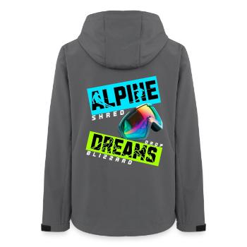 Alpine Dreams | Ski Winter Design - Women’s Recycled Softshell Jacket by Stanley/Stella - anthracite - Back - AI Model Female 172 light (172cm)