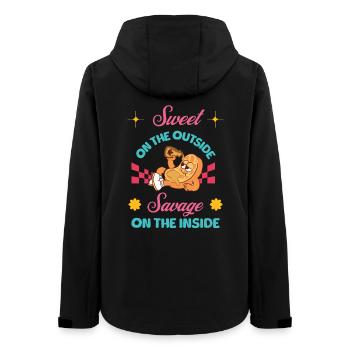 Butterwaffeln Frühstück Fan Shirt - Frauen Recycelte Softshelljacke von Stanley/Stella - Schwarz - Hinten - AI Model Female 172 light (172cm)