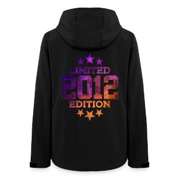 LIMITED EDITION 2012 14. GEBURTSTAG - Frauen Recycelte Softshelljacke von Stanley/Stella - Schwarz - Hinten - AI Model Female 172 light (172cm)