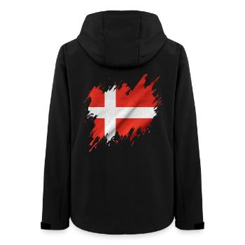Drapeau du Danemark, style déchiré - Veste softshell femme recyclée Stanley/Stella - noir - Dos - AI Model Female 172 light (172cm)