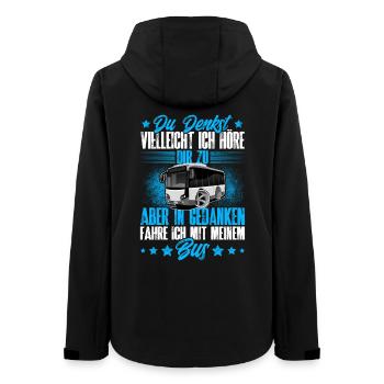 Busfahrer - Frauen Recycelte Softshelljacke von Stanley/Stella - Schwarz - Hinten - AI Model Female 172 light (172cm)