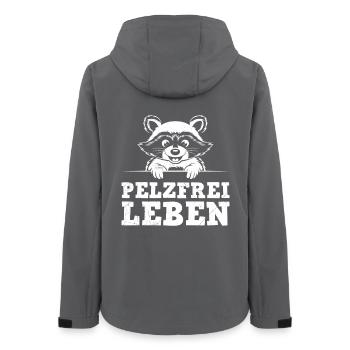 Bien-être animal FUR-FREE LIFE Fun - Veste softshell femme recyclée Stanley/Stella - charbon - Dos - AI Model Female 172 light (172cm)