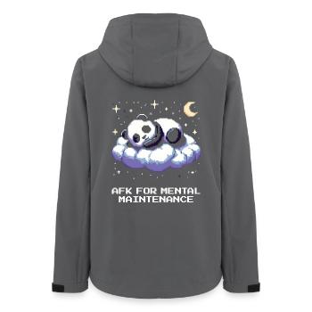 AFK pour le maintien mental | Prendre soin de soi, pause - Veste softshell femme recyclée Stanley/Stella - charbon - Dos - AI Model Female 172 light (172cm)