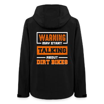 Warnung: Dirt Bikes Gespräch Start - Frauen Recycelte Softshelljacke von Stanley/Stella - Schwarz - Hinten - AI Model Female 172 light (172cm)