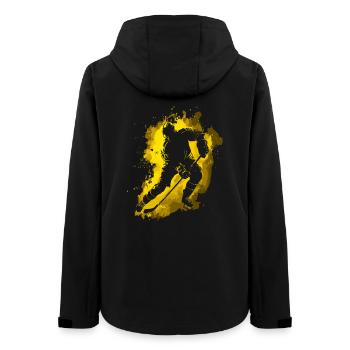 Eishockey Eishockeyspieler Mann - Frauen Recycelte Softshelljacke von Stanley/Stella - Schwarz - Hinten - AI Model Female 172 light (172cm)