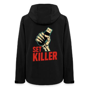 Set Killer – DJ Power - Veste softshell femme recyclée Stanley/Stella - noir - Dos - AI Model Female 172 light (172cm)