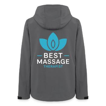 Bester Massagetherapeut Zen Lotus - Frauen Recycelte Softshelljacke von Stanley/Stella - Anthrazit - Hinten - AI Model Female 172 light (172cm)