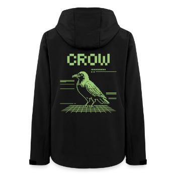 Pixel Krähe Retro T-Shirt im 8-Bit Stil - Frauen Recycelte Softshelljacke von Stanley/Stella - Schwarz - Hinten - AI Model Female 172 light (172cm)