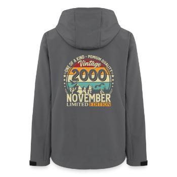 25th Birthday Vintage November Vintage 2000 - Women’s Recycled Softshell Jacket by Stanley/Stella - anthracite - Back - AI Model Female 172 light (172cm)