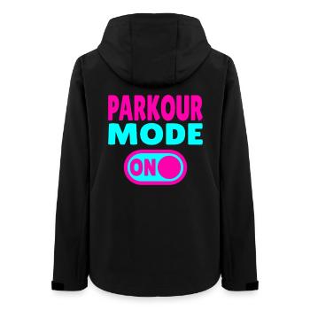 Parkour Mode ON - Frauen Recycelte Softshelljacke von Stanley/Stella - Schwarz - Hinten - AI Model Female 172 light (172cm)