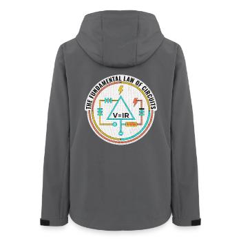 Cadeau pour ingénieur électricien, chemise Funny Circuits - Veste softshell femme recyclée Stanley/Stella - charbon - Dos - AI Model Female 172 light (172cm)