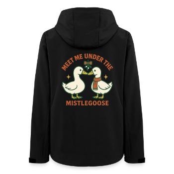 Weihnachtsgans Triff mich unter der Mistelgans - Frauen Recycelte Softshelljacke von Stanley/Stella - Schwarz - Hinten - AI Model Female 172 light (172cm)