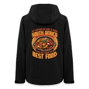 South African mother-in-law South Africa - Women’s Recycled Softshell Jacket by Stanley/Stella - black - Back - AI Model Female 172 light (172cm)