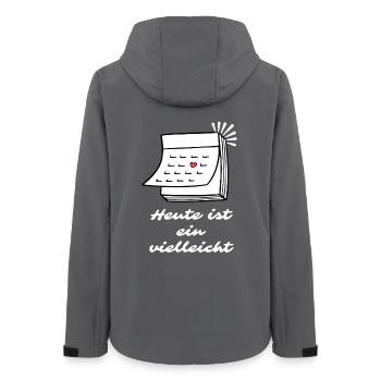 Heute ist ein Vielleicht Spruch  - Frauen Recycelte Softshelljacke von Stanley/Stella - Anthrazit - Hinten - AI Model Female 172 light (172cm)