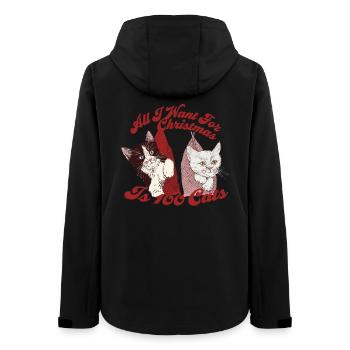 TOUT CE QUE JE VEUX POUR NOËL, C’EST 100 CHATS - Veste softshell femme recyclée Stanley/Stella - noir - Dos - AI Model Female 172 light (172cm)