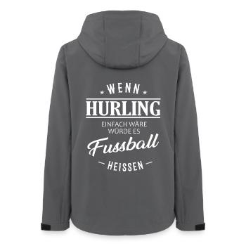 Wenn Hurling einfach wäre würde es Fußball heißen - Frauen Recycelte Softshelljacke von Stanley/Stella - Anthrazit - Hinten - AI Model Female 172 light (172cm)