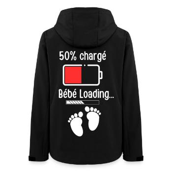 Baby-Ladeakku 50% - Frauen Recycelte Softshelljacke von Stanley/Stella - Schwarz - Hinten - AI Model Female 172 light (172cm)