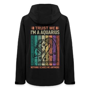 Zodiac sign Aquarius - Women’s Recycled Softshell Jacket by Stanley/Stella - black - Back - AI Model Female 172 light (172cm)