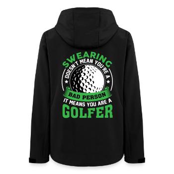 Golf - Frauen Recycelte Softshelljacke von Stanley/Stella - Schwarz - Hinten - AI Model Female 172 light (172cm)