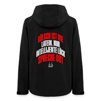 Köln Kölsch Dialekt Spricht Intelligente Sprache - Frauen Recycelte Softshelljacke von Stanley/Stella - Schwarz - Hinten - AI Model Female 172 light (172cm)