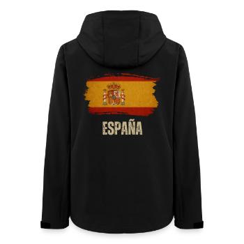 Grunge-Flagge von Spanien, spanischer Stolz - Frauen Recycelte Softshelljacke von Stanley/Stella - Schwarz - Hinten - AI Model Female 172 light (172cm)