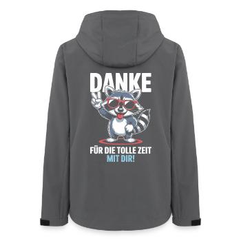 Danke Für Die Tolle Zeit Mit Dir - Frauen Recycelte Softshelljacke von Stanley/Stella - Anthrazit - Hinten - AI Model Female 172 light (172cm)