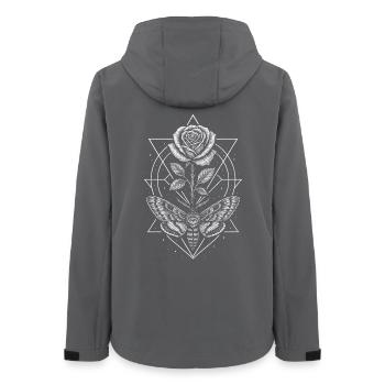 Motte Rose Okkultismus Esoterik Mystisches Design - Frauen Recycelte Softshelljacke von Stanley/Stella - Anthrazit - Hinten - AI Model Female 172 light (172cm)
