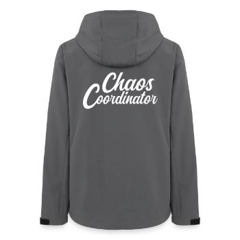 Chaos Coordinator - Chef of Everything - Women’s Recycled Softshell Jacket by Stanley/Stella - anthracite - Back - AI Model Female 172 light (172cm)