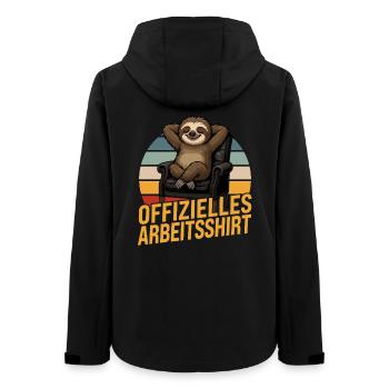 Offizielles Arbeitsshirt Faultier Faul Faulenzen - Frauen Recycelte Softshelljacke von Stanley/Stella - Schwarz - Hinten - AI Model Female 172 light (172cm)