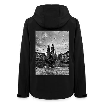 vers la vieille ville de Zurich - Veste softshell femme recyclée Stanley/Stella - noir - Dos - AI Model Female 172 light (172cm)