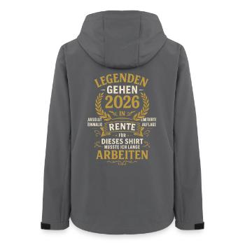 Les légendes prendront leur retraite en 2026 De longs travaux - Veste softshell femme recyclée Stanley/Stella - charbon - Dos - AI Model Female 172 light (172cm)