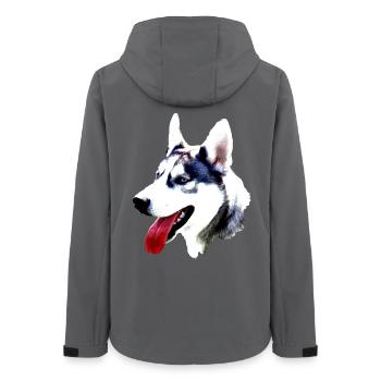 Tête de rauque avec langue rouge - Veste softshell femme recyclée Stanley/Stella - charbon - Dos - AI Model Female 172 light (172cm)