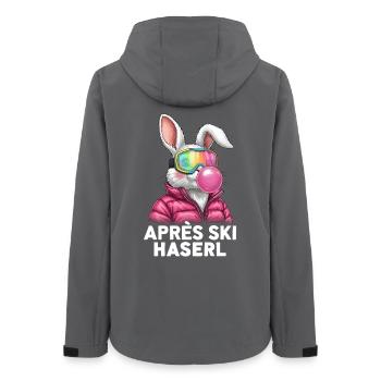 Après-ski bunny Pink Bubble Gum - Women’s Recycled Softshell Jacket by Stanley/Stella - anthracite - Back - AI Model Female 172 light (172cm)