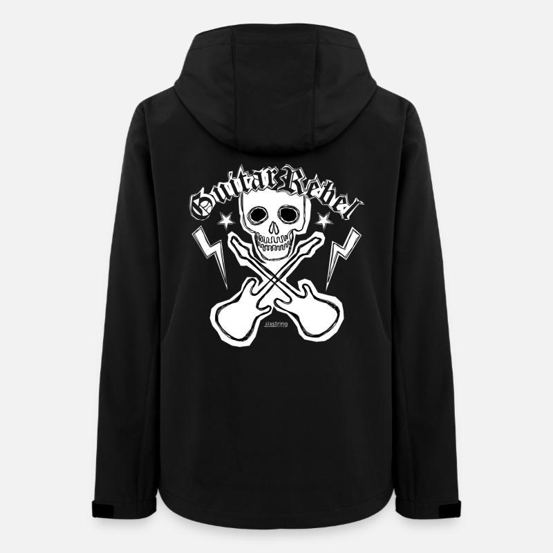 Guitar Rebel - Patchstyle - Frauen Recycelte Softshelljacke von Stanley/Stella - Schwarz
