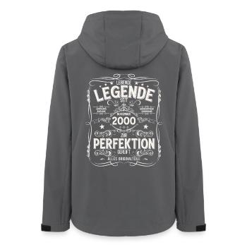 25th Birthday Legend November Vintage 2000 - Women’s Recycled Softshell Jacket by Stanley/Stella - anthracite - Back - AI Model Female 172 light (172cm)