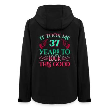 It took 37 years to look so good - Women’s Recycled Softshell Jacket by Stanley/Stella - black - Back - AI Model Female 172 light (172cm)