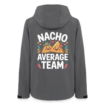 Nacho Average Team Humor - Women’s Recycled Softshell Jacket by Stanley/Stella - anthracite - Back - AI Model Female 172 light (172cm)